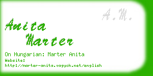 anita marter business card